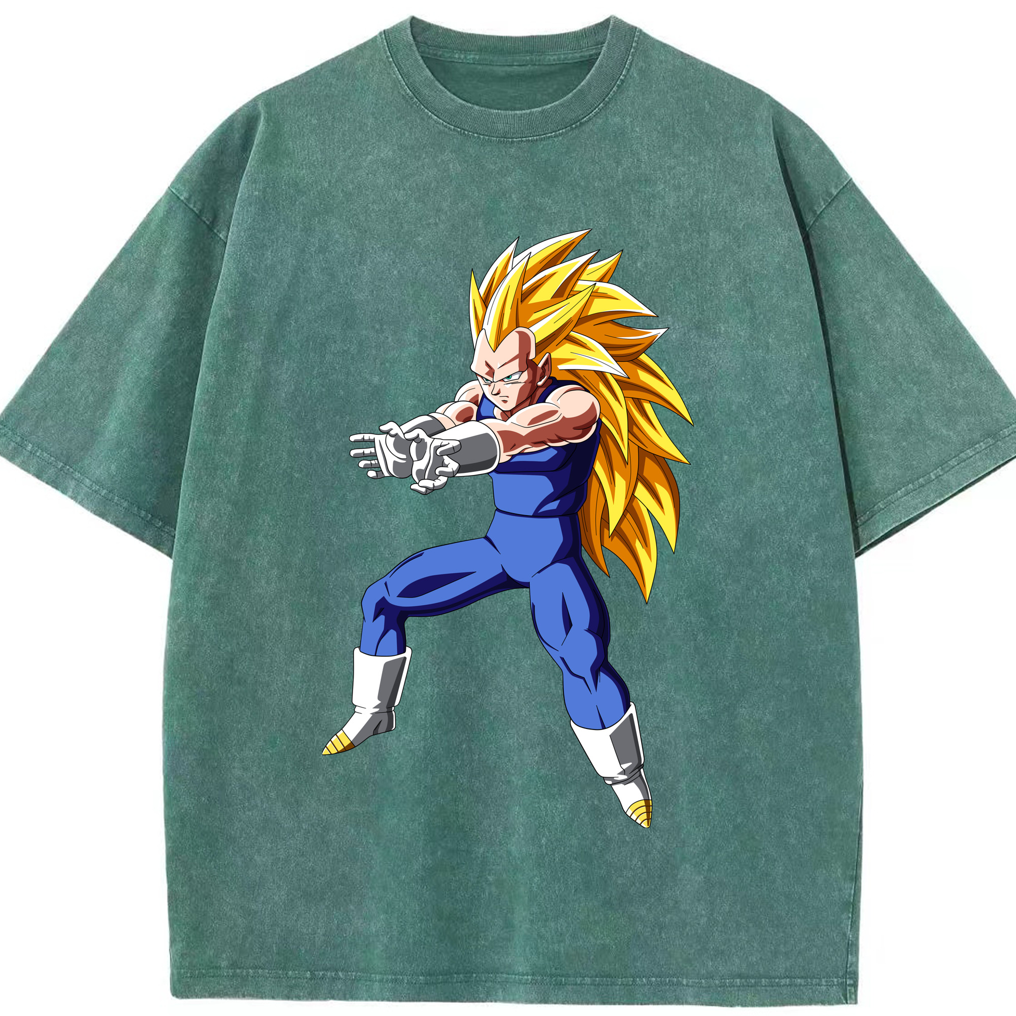 （画像用） ドラゴンボール ベジータ四世（Bejīta Yonsei）DRAGON BALL Vegeta IV 綿100% ヴィンテージ風 半袖Tシャツ（フロントプリント）